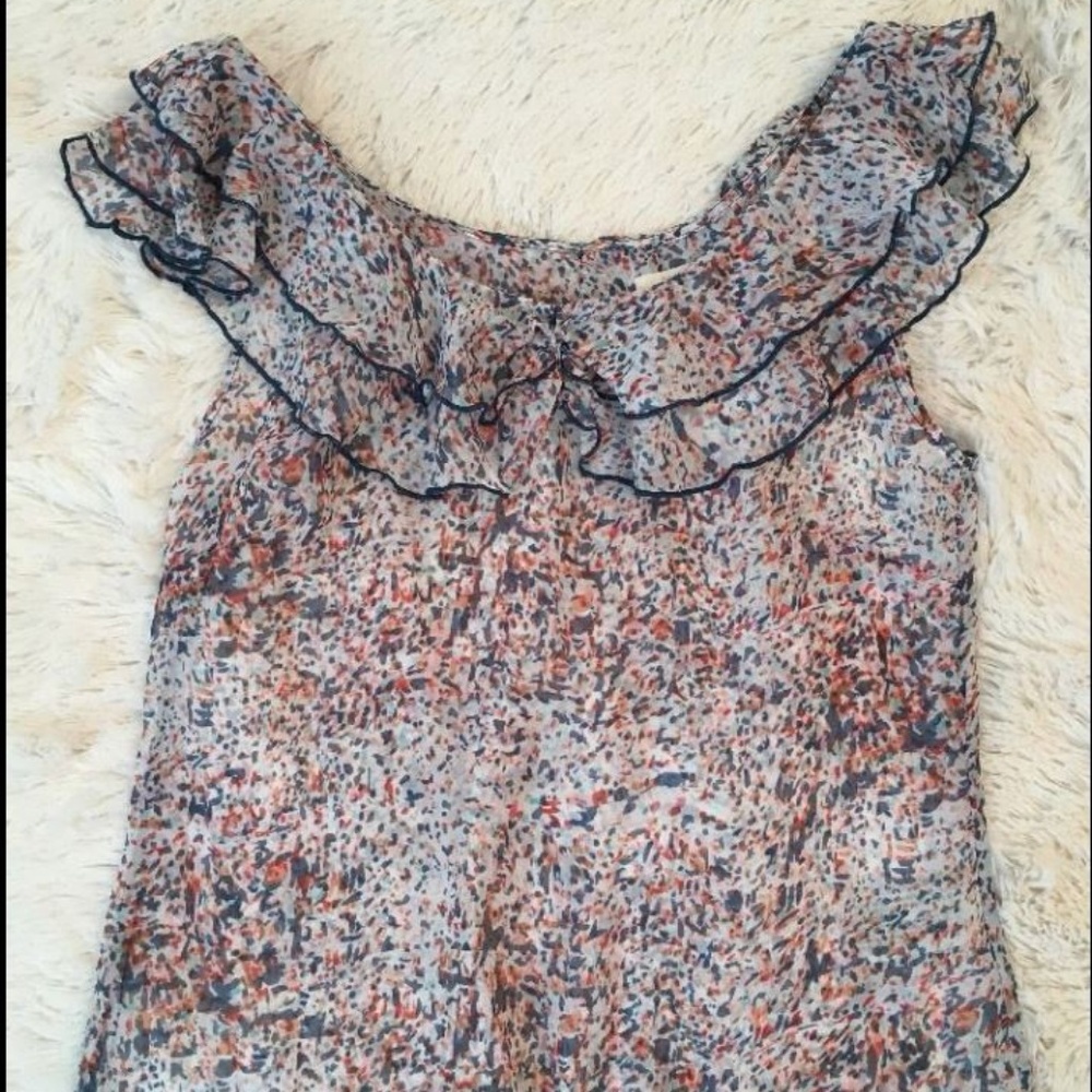 🧜‍♀️ Anthropologie Tulle Top Confetti Ruffle